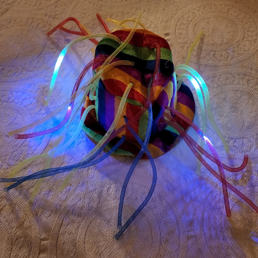 LED Rainbow Soft Party Hat